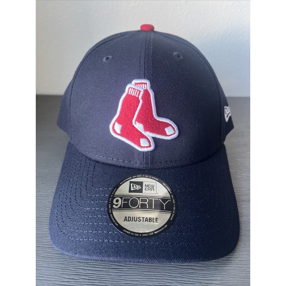 Boston Red Sox New Era 9FORTY Adjustable Strap Hat Cap Blue Red NWT